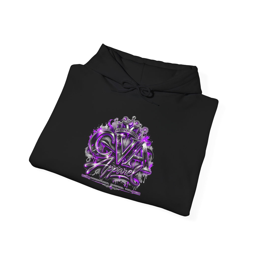 Royal Glam Queen Graphic Hoodie | Purple Streetwear