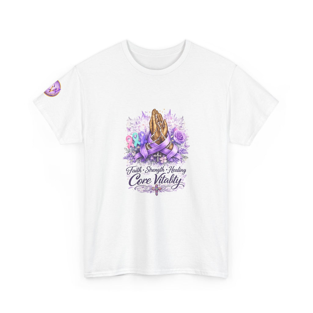 Core Vitality “Healing Together” Awareness T-Shirt – Purple Edition
