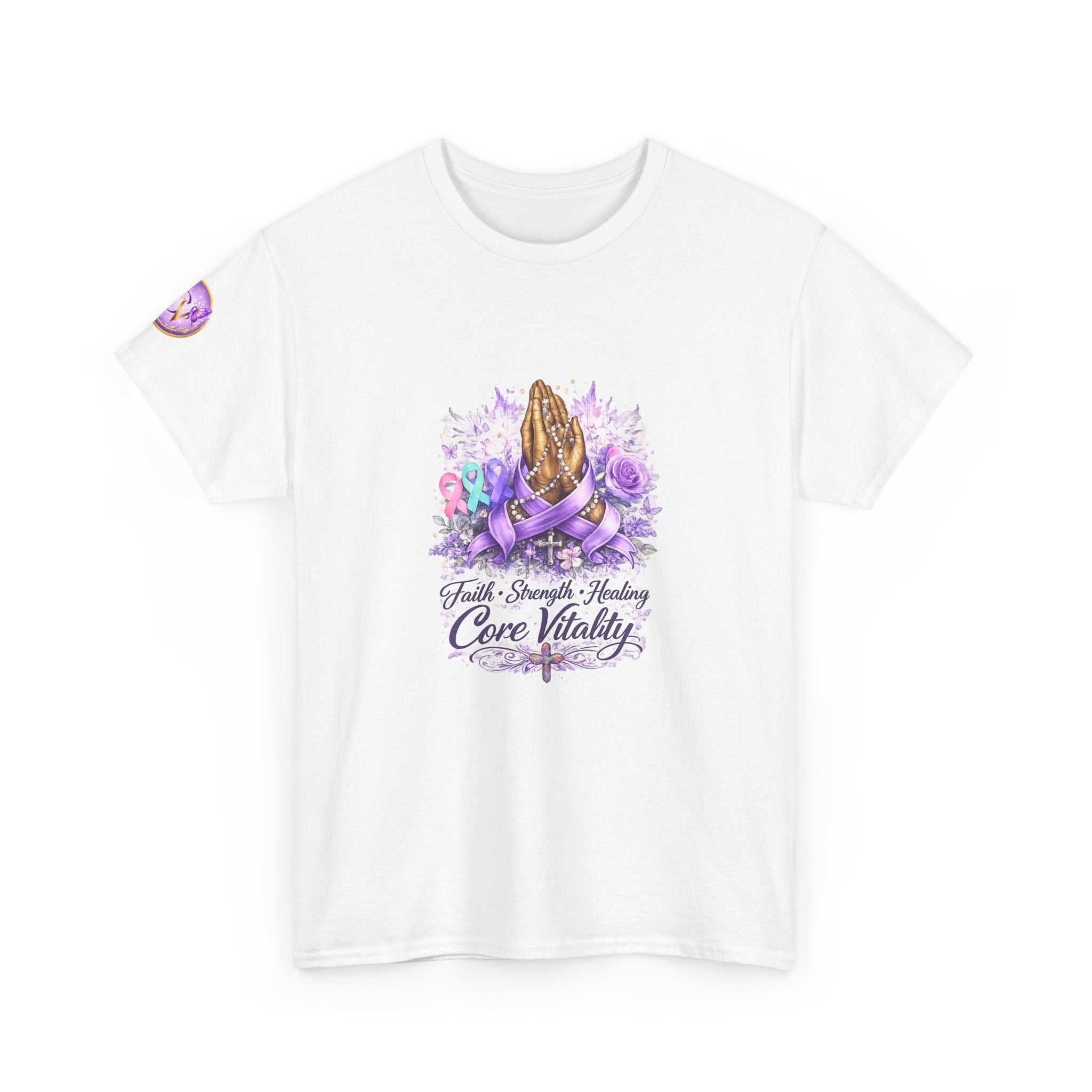 Core Vitality “Healing Together” Awareness T-Shirt – Purple Edition