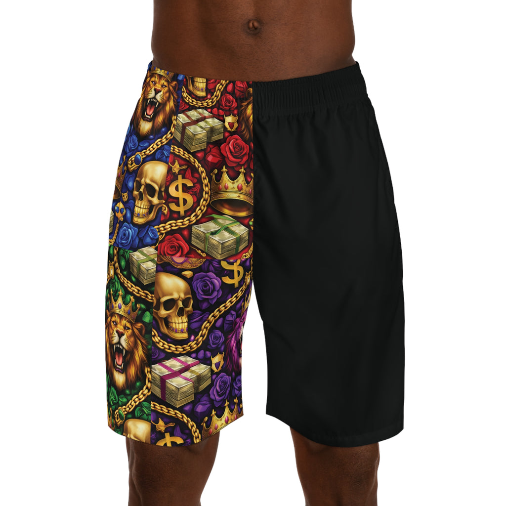 Lion Graphic Shorts | Streetwear Urban Shorts | Luxury Print
