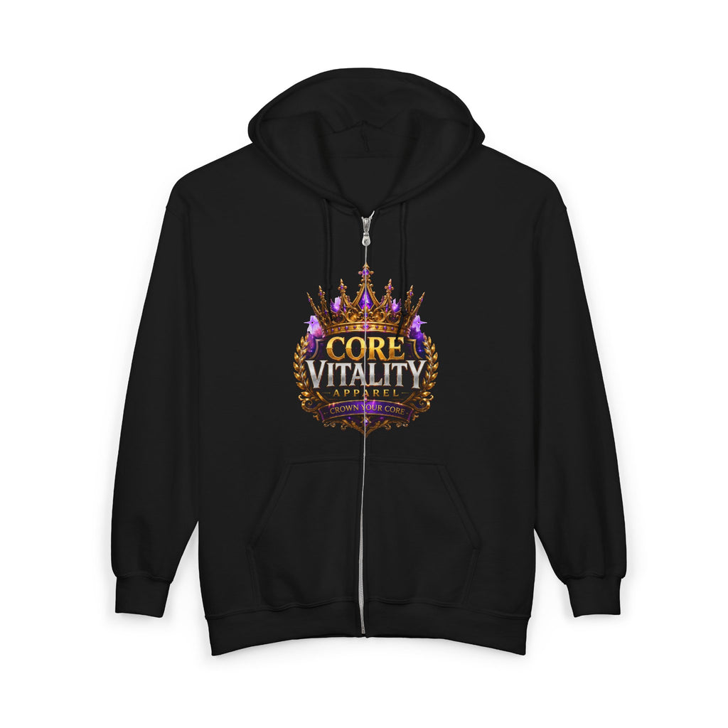 Core Vitality Apparel Full Zip Hoodie – Comfort Blend Streetwear Jacket