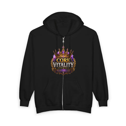 Core Vitality Apparel Full Zip Hoodie – Comfort Blend Streetwear Jacket