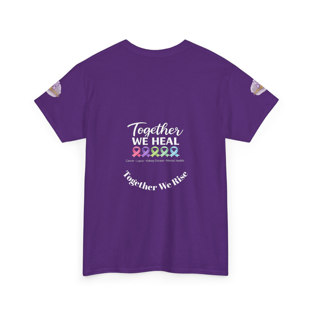 Core Vitality “Together We Heal” Awareness Tee – Purple Edition