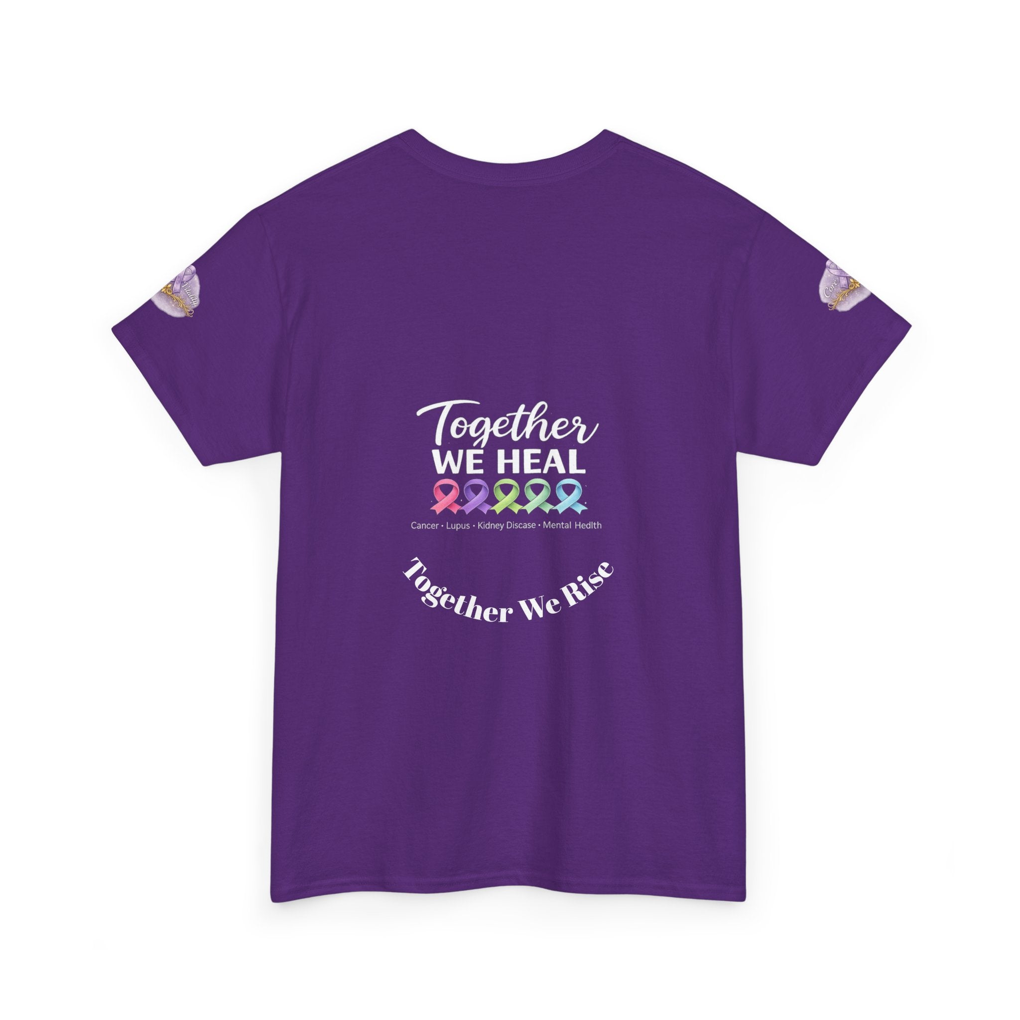 Core Vitality “Together We Heal” Awareness Tee – Purple Edition
