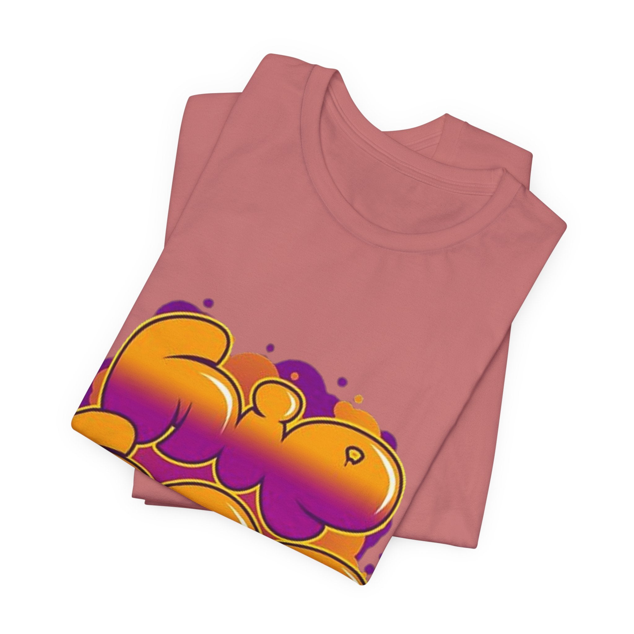 Graffiti Bubble Letter T-Shirt | Colorful Streetwear Graphic Tee | Unisex Urban Style Shirt