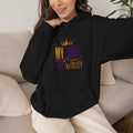 Core Vitality My Core Your Vitality Hoodie Black Purple Gold Crown Graphic Sweatshirt