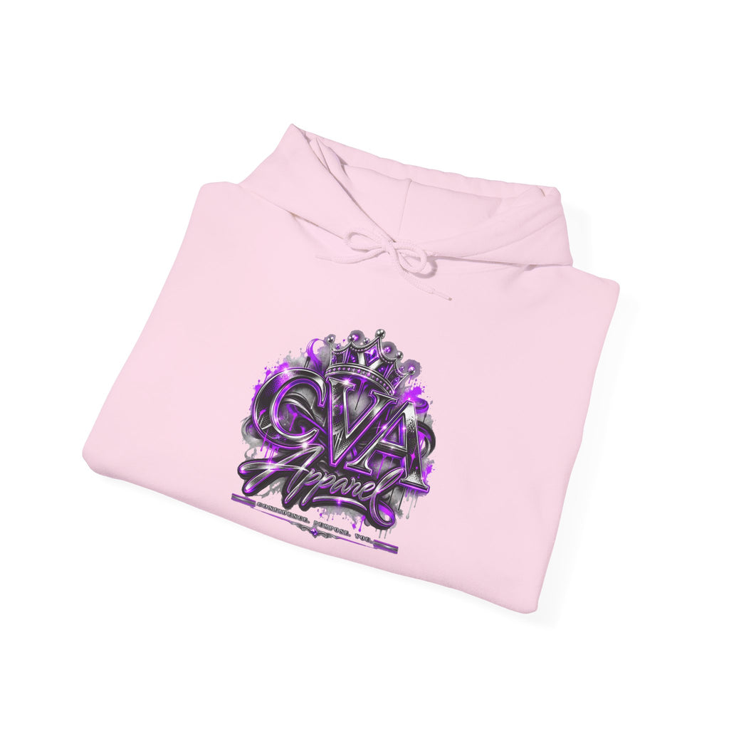 Royal Glam Queen Graphic Hoodie | Purple Streetwear