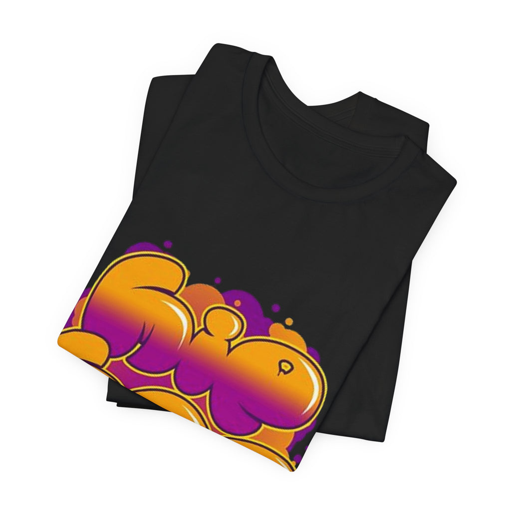 Graffiti Bubble Letter T-Shirt | Colorful Streetwear Graphic Tee | Unisex Urban Style Shirt