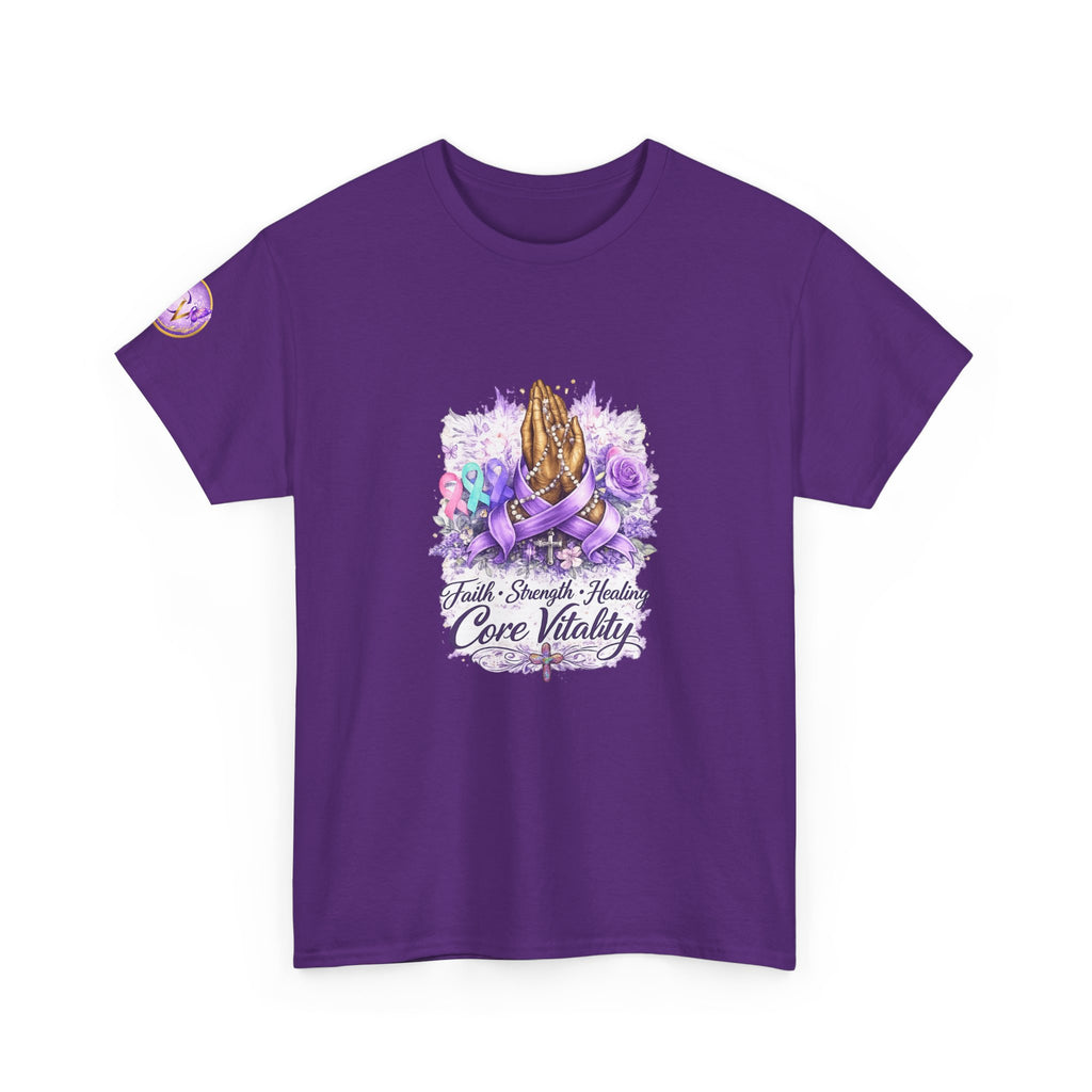 Core Vitality “Healing Together” Awareness T-Shirt – Purple Edition