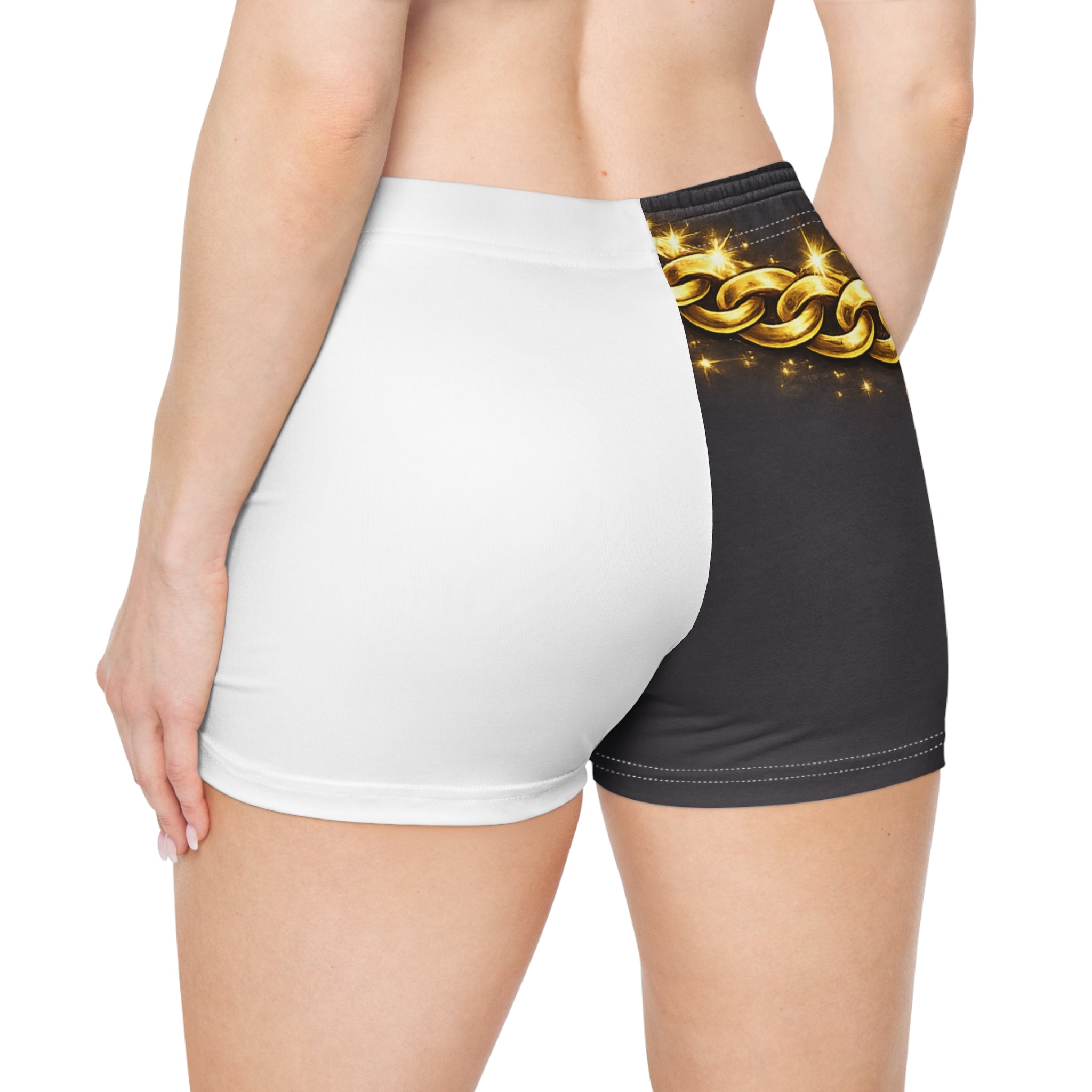 Royal Crown & Gold Chain Women's Shorts – Glam Lounge AOP