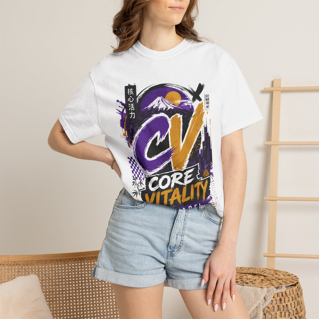 Core Vitality Graphic T-Shirt – CV Logo Mountain Streetwear