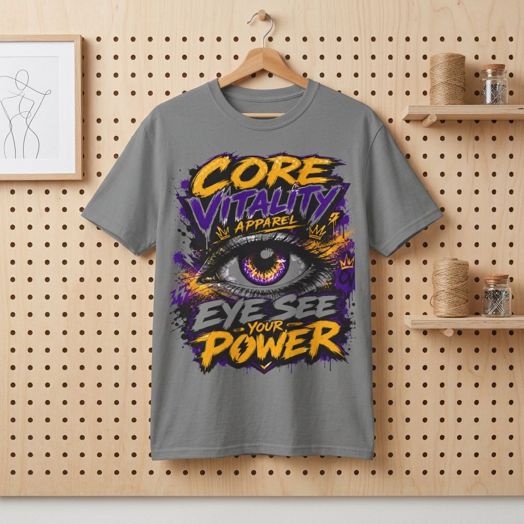 Eye See Your Power Graphic T-Shirt | Urban Streetwear Tee | Core Vitality Apparel