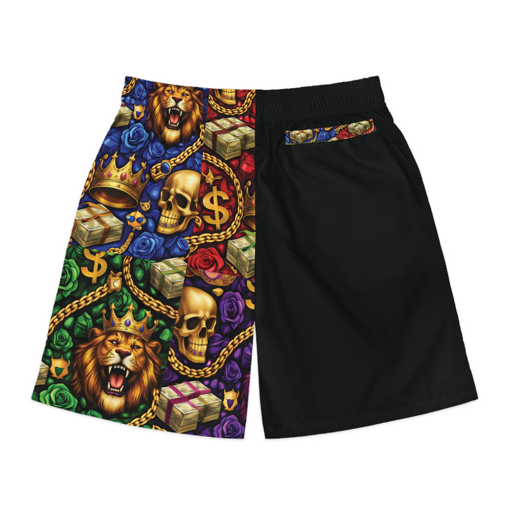 Lion Graphic Shorts | Streetwear Urban Shorts | Luxury Print