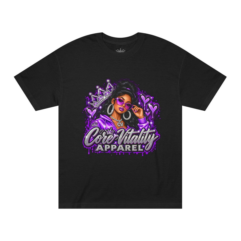 Core Vitality Apparel Purple Queen Graphic Tee – Women's Luxury Urban Streetwear