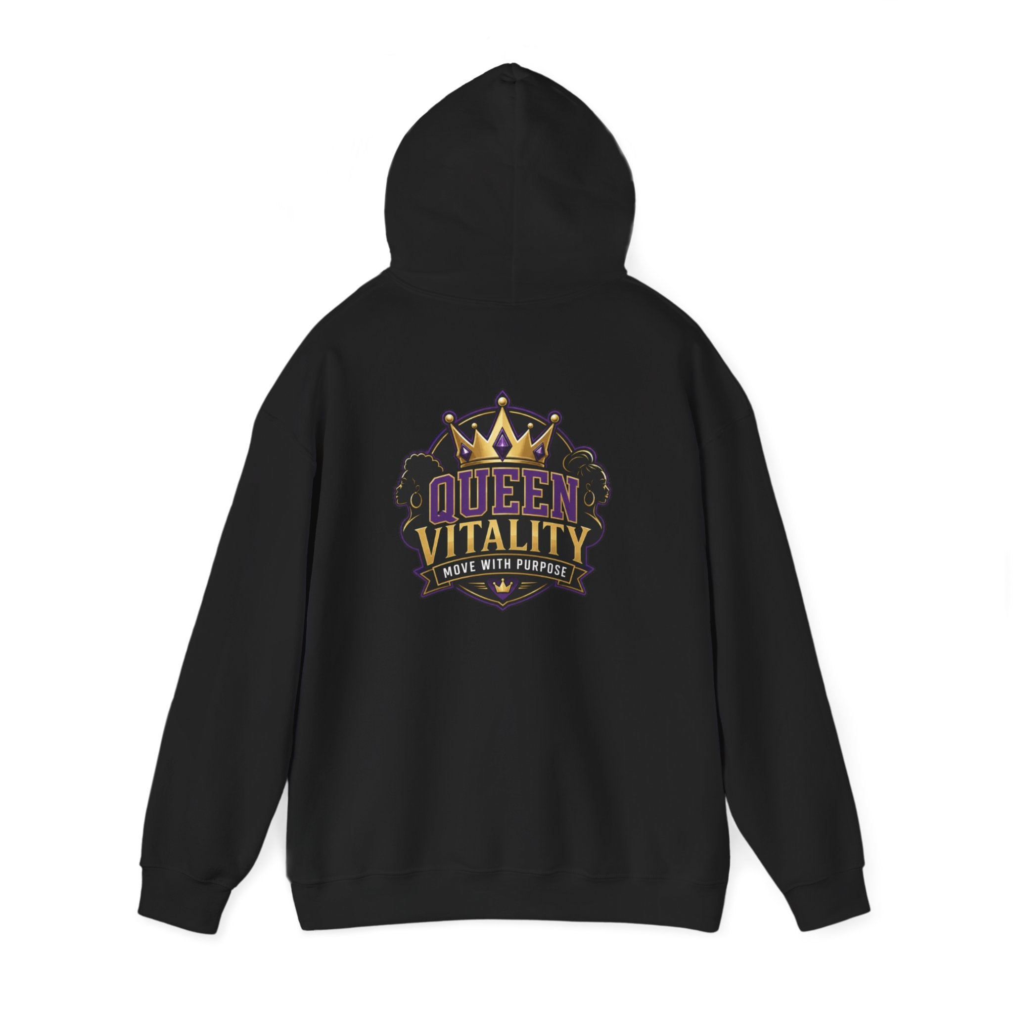 Core Vitality My Core Your Vitality Hoodie Black Purple Gold Crown Graphic Sweatshirt