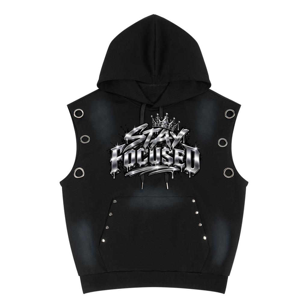 Stay Focused Sleeveless Hoodie