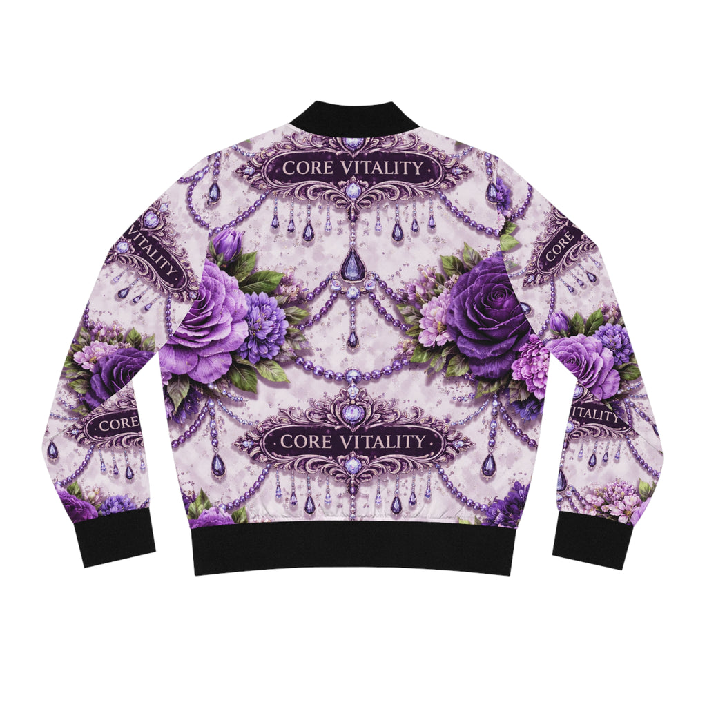 Luxe Bloom Bomber Jacket – Core Vitality Apparel