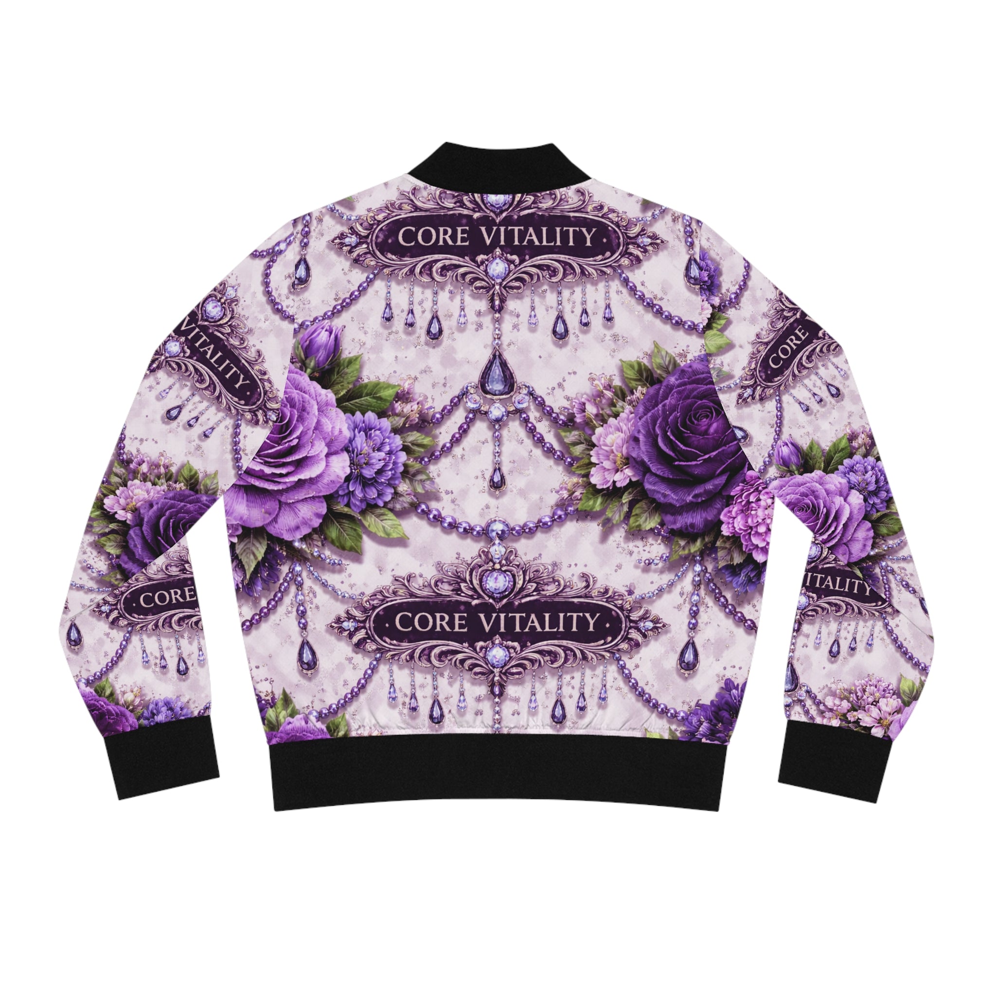 Luxe Bloom Bomber Jacket – Core Vitality Apparel