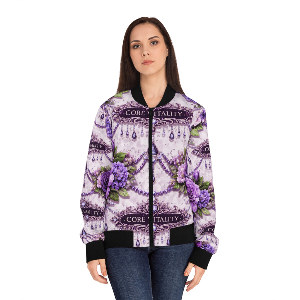 Luxe Bloom Bomber Jacket – Core Vitality Apparel