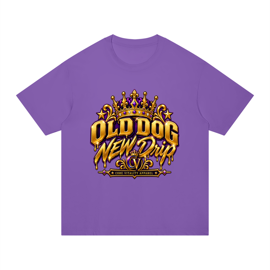 Old Dog New Drip Crown Graphic T-Shirt
