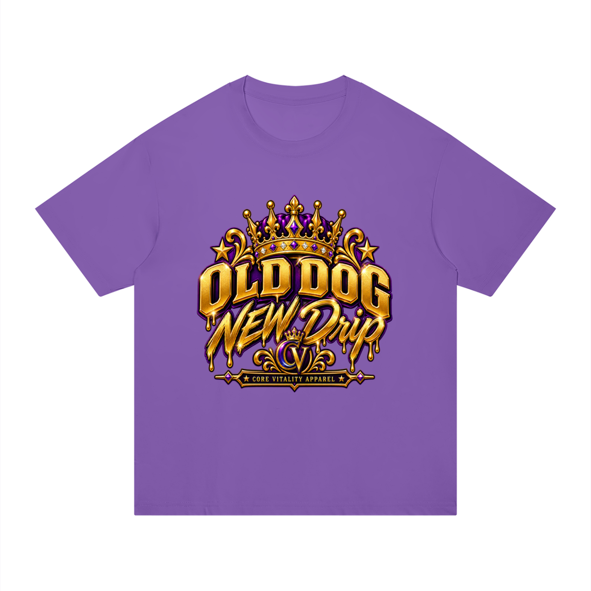 Old Dog New Drip Crown Graphic T-Shirt
