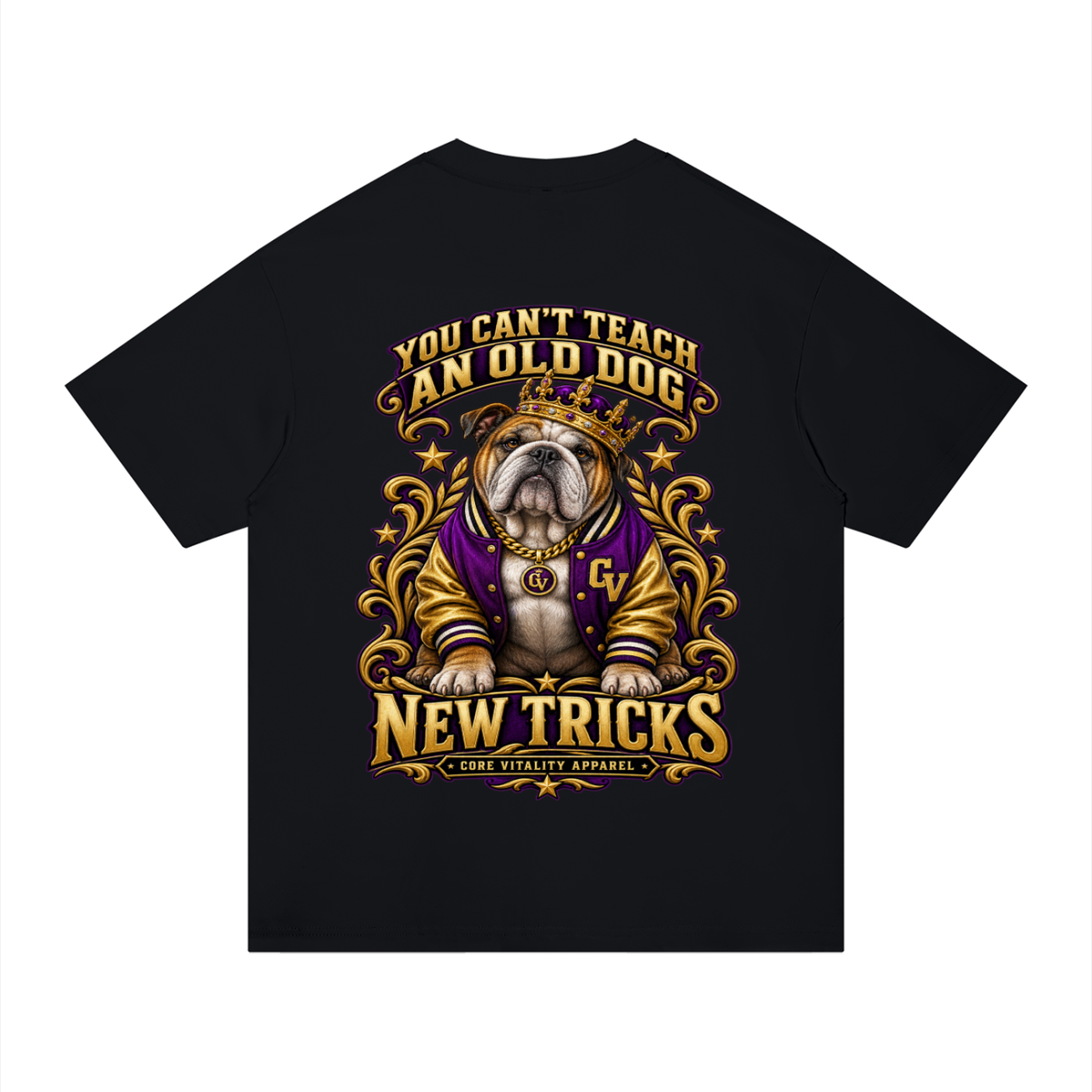 Old Dog New Drip Crown Graphic T-Shirt