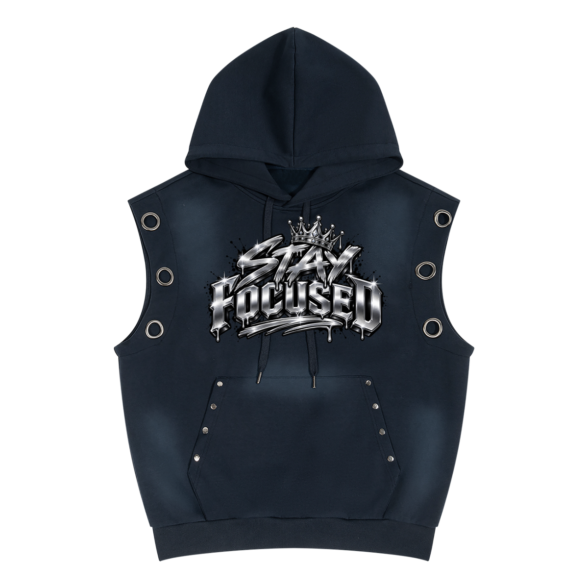 Stay Focused Sleeveless Hoodie
