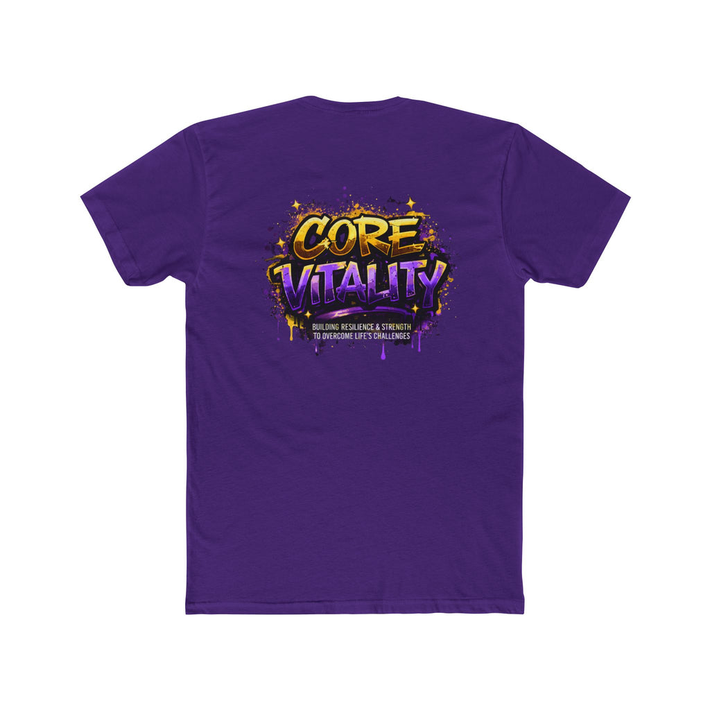 Core Vitality Purple Crown T-Shirt – Royal Graphic Tee (Unisex Streetwear)