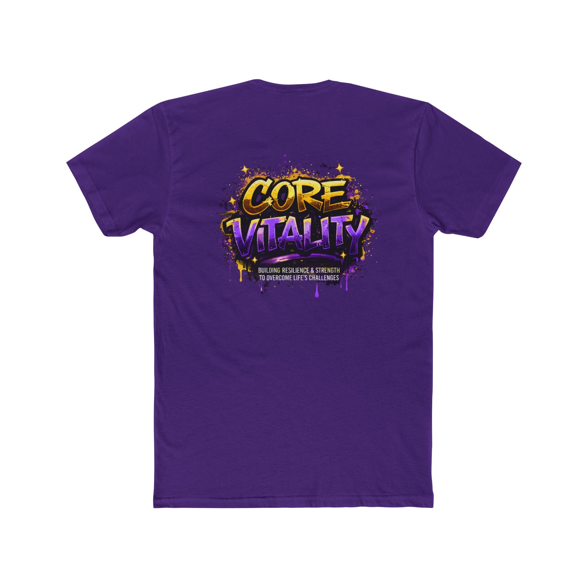Core Vitality Purple Crown T-Shirt – Royal Graphic Tee (Unisex Streetwear)