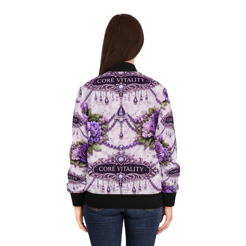 Luxe Bloom Bomber Jacket – Core Vitality Apparel