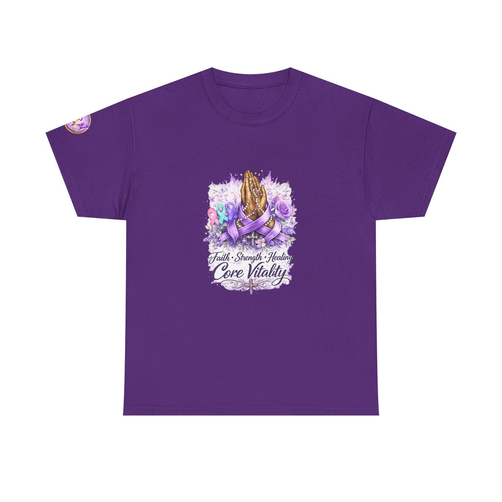 Core Vitality “Healing Together” Awareness T-Shirt – Purple Edition