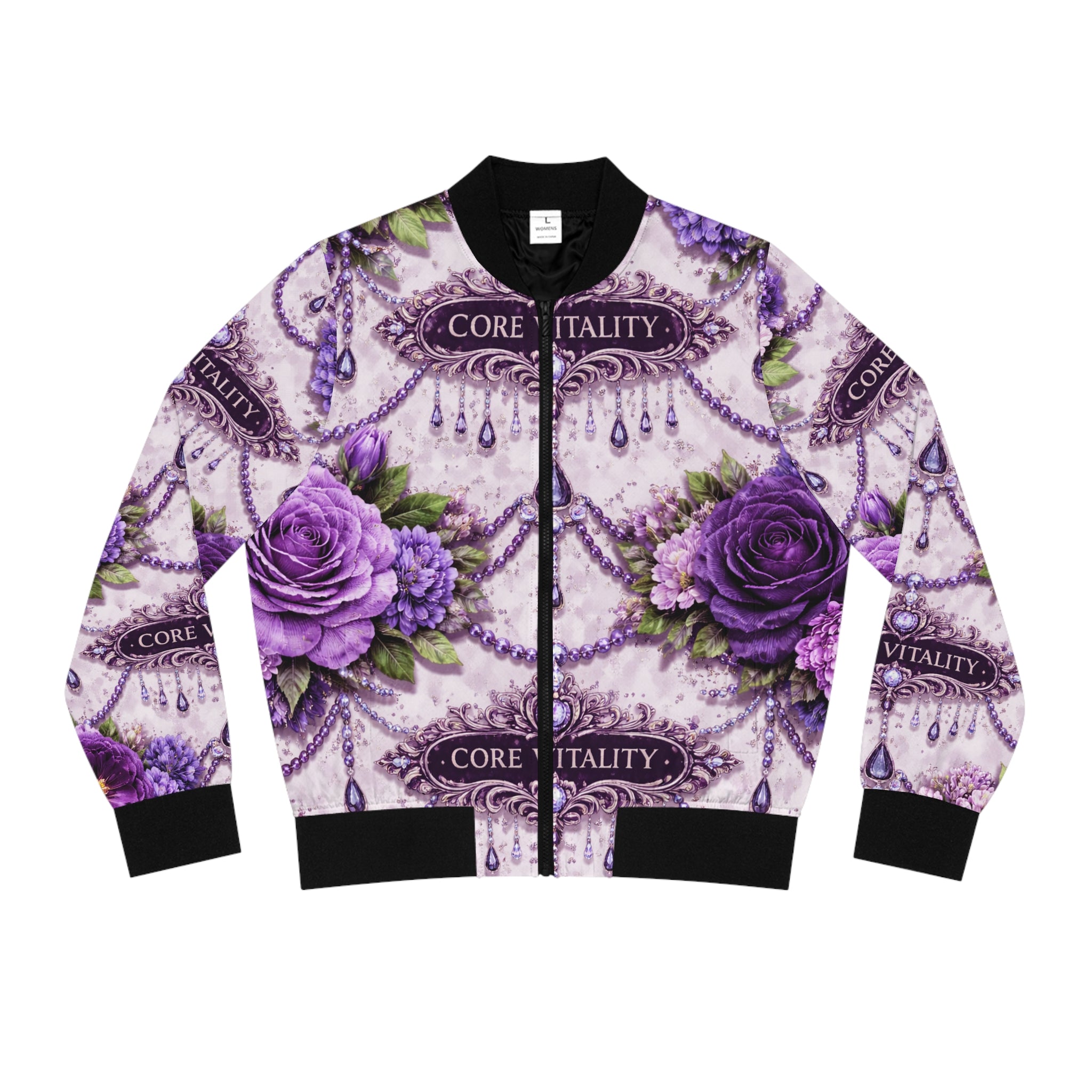 Luxe Bloom Bomber Jacket – Core Vitality Apparel