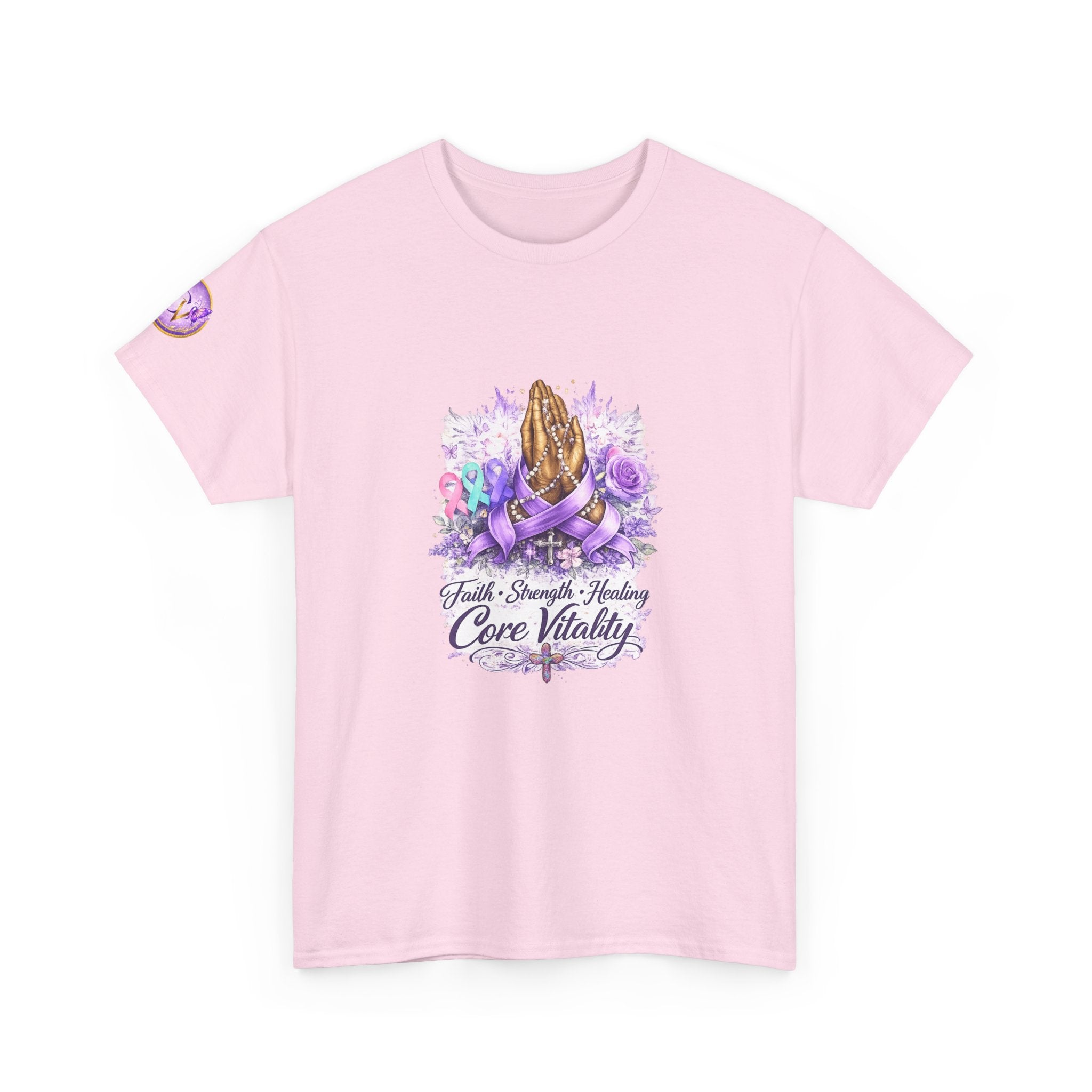 Core Vitality “Healing Together” Awareness T-Shirt – Purple Edition