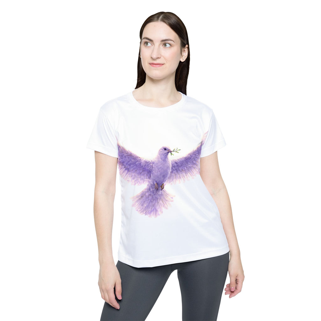 Women's Sports Jersey with Purple Dove Graphic – Peace & Hope Athletic Tee
