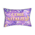 Core Vitality Lumbar Pillow — Celestial Purple Butterfly Accent