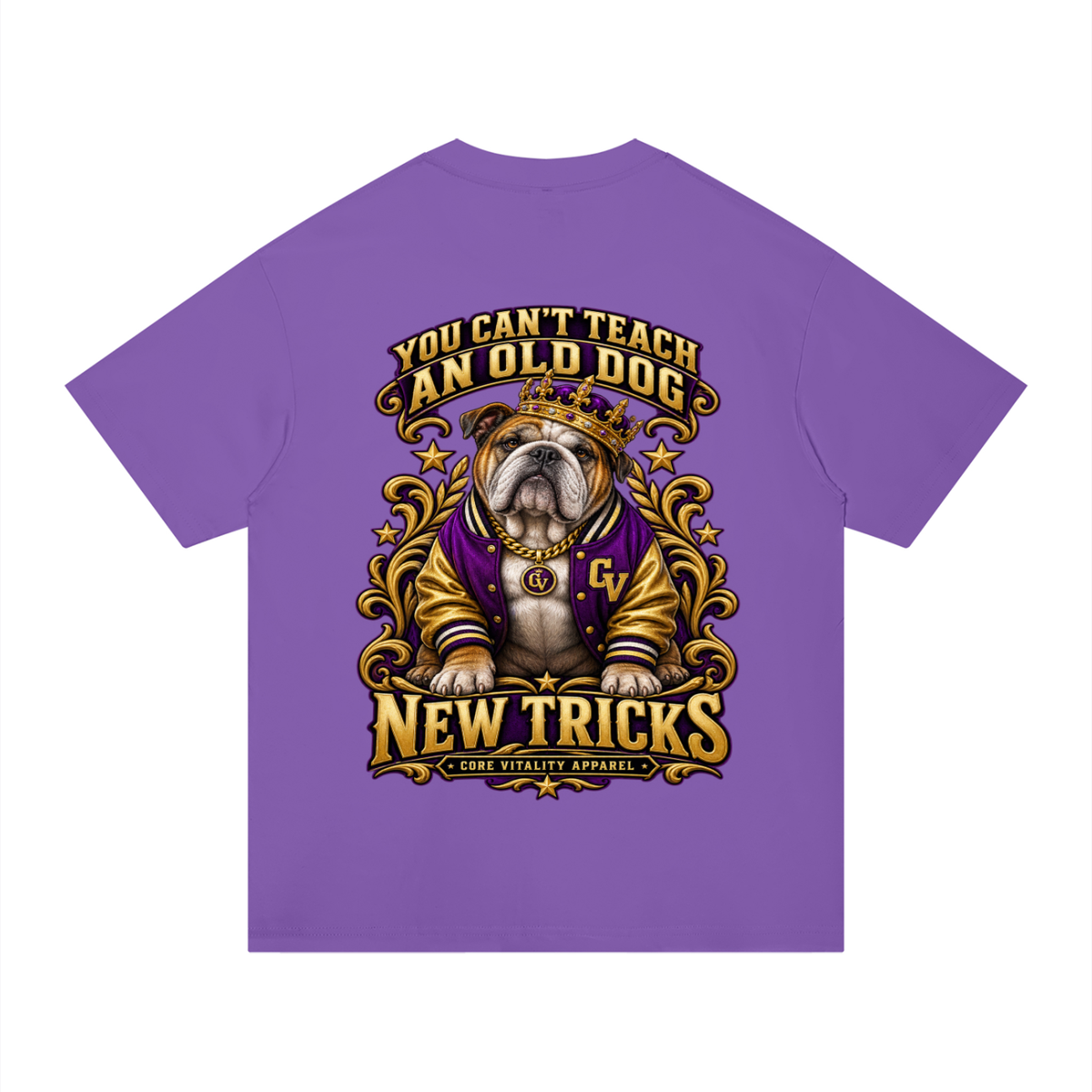Old Dog New Drip Crown Graphic T-Shirt
