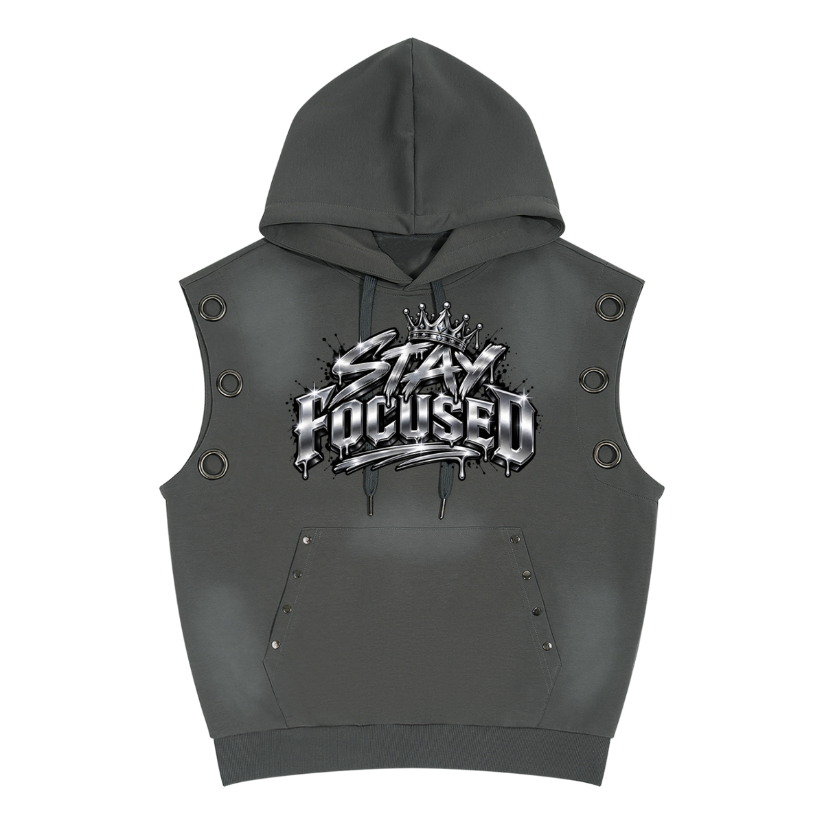 Stay Focused Sleeveless Hoodie